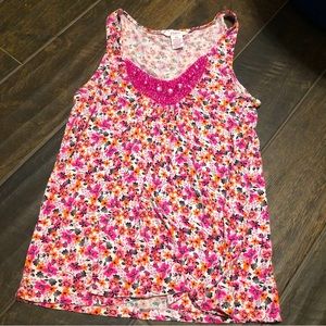 EUC Candies Floral Beaded Tank Top